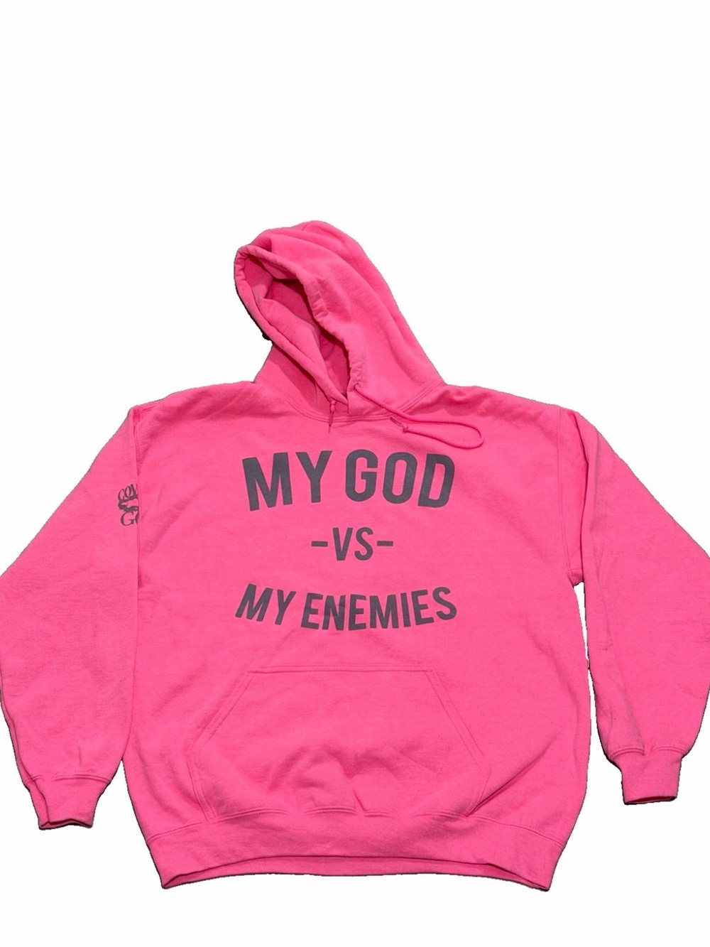 Pink Graphic Hoodie - MY GOD VS MY ENEMIES